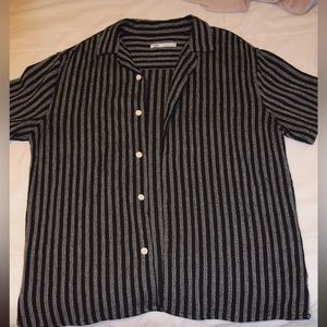 Zara Striped Button Down Shirt